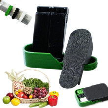 Food Slicer with 2mm Precision Cutting, Ergonomic NonSlip Grip Vegetable Slicer Assistant Black