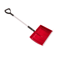 Adjustable Snow Shovel with Large Capacity Scoop, Lightweight Durable for Garden and Car (Red)