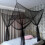 Black Bed Canopy with Light Blocking Curtains for Queen and King Size, Large Mosquito Net 4