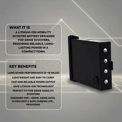 Lithium-Ion Mobility Scooter Battery- 10Ah 9 Mile Range 2