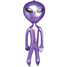 24 Inch Purple Inflatable Alien with EyeCatching Design for Space Theme Party Decoration