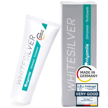 (1) OnlySmile Zahnpasta mit Silber | Tägliche Zahnreinigung | Kariesschutz und Anti Plaque | Für empfindliche Zähne und frischen Atem