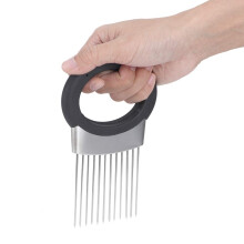 Onion Holder and Meat Tenderizer with Sharp Stainless Steel Needles, Odor Remover Soap, NonSlip Handle