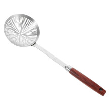 Stainless Steel Skimmer Slotted Spoon for Cooking Deep Frying and Hot Pot with Ergonomic Handle