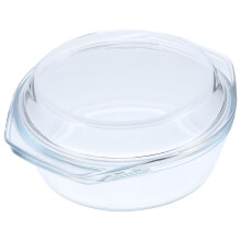 Glass Casserole Dish with Lid Microwave Safe Heat Resistant Bakeware for Home and Restaurant Use