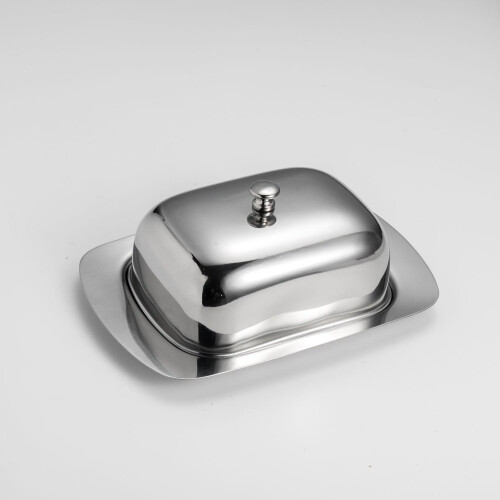 Stainless Steel Butter Dish with Lid 304 Rectangular Holder for Kitchen Restaurant Cheese Snacks 2