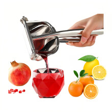 Manual Fruit Juicer 304 Stainless Steel Citrus Press Handheld Lemon Orange Squeezer Easy Clean Silver