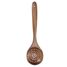 Wooden Cooking Spoon and Skimmer, Handmade Teak Wood Utensils for NonStick Pan, Heat Resistant