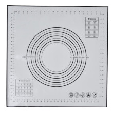 Large Non Slip Silicone Pastry Mat 60x60cm with Measurements for Rolling Dough and Fondant Black