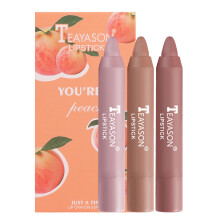 (5.5cm*1.8cm*11cm, Pink) Matte Lip Liner Pencil 3Pcs Long-Lasting Lipstick Full Coverage Lip Crayon for Travel Party Dating