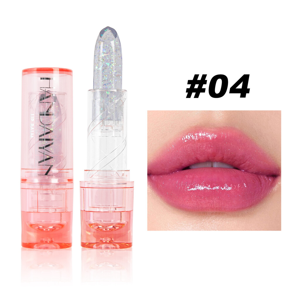 (3.2g, 04) Lip Balm, Glitter Color Changing Moisturizing Lip Balm Long Lasting Waterproof Lipstick