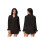 (XL, Black) Conjunto de satén de moda 5