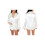 (L, White) Conjunto de satén de moda 11