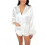 (M, White) Conjunto de satén de moda 1