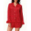 (S, Red) Conjunto de satén de moda 1