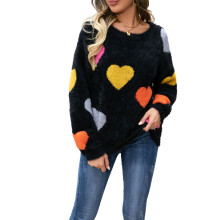 (XL, Black) Női bolyhos kötésű, és télre