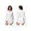 (M, White) Conjunto de satén de moda 5