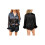 (L, Black) Conjunto de satén de moda 11