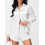 (L, White) Conjunto de satén de moda 5
