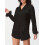 (M, Black) Conjunto de satén de moda 7