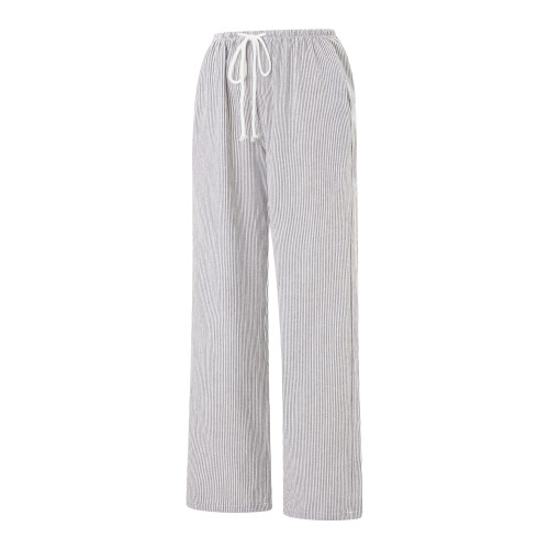 (L, Light Grey) Γυναικείο παντελόνι με με κορδόνι 2