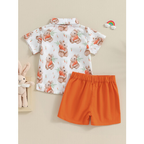 (12-18 Months, Orange) Πασχαλινά ρούχα για 2 τεμαχίων. 2