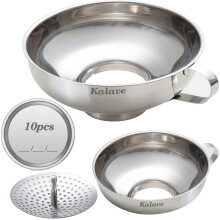 Canning Funnel Set Stainless Steel with Detachable Strainer BurnProof Handle for Mason Jars 3 Pack