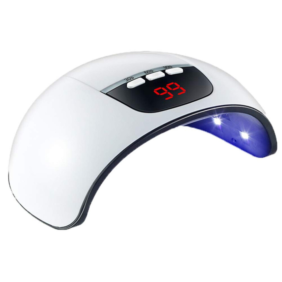 White 48W Uv Led Nail Lamp With Auto Sensor Gel Nail Dryer For Manicure Pedicure Home Salon