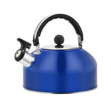 3L Durable for Hiking Cooking Stainless Steel Ergonomic Handle Whistling Kettle Teapot for Trips Stove Gas Water Kettle Teakettle BLUE