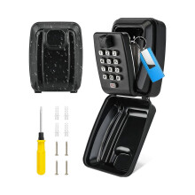 Key Lock Box for Outdoor Use, 12-Position Combination Key Storage Box