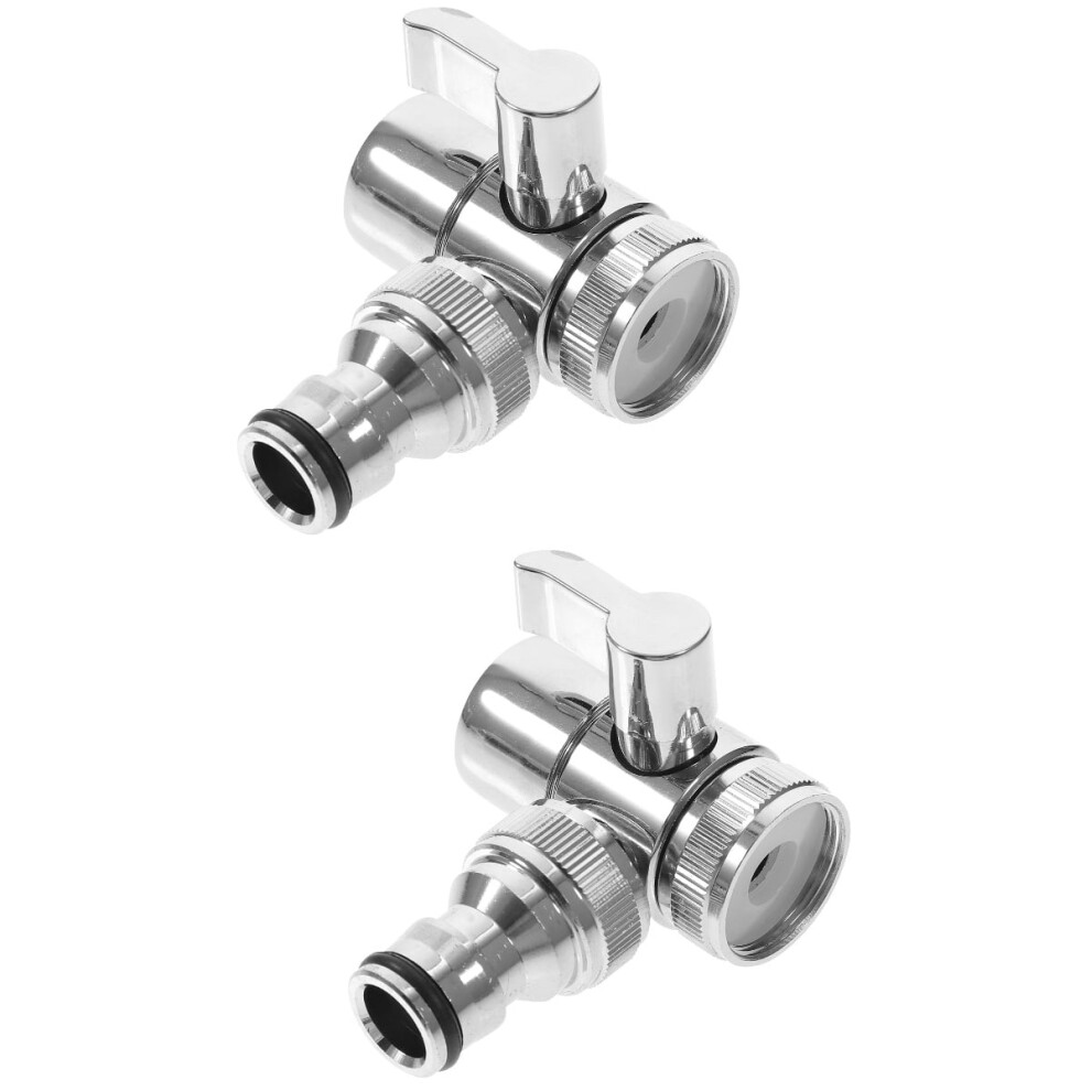2Pcs Faucet Adapter Diverter Valve Sink Faucet To Hose Adapter Water Line Splitter 9377112422176