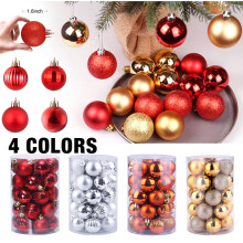 Christmas Ornaments,Ball Ornaments for Xmas Tree Decor,Shatterproof Clear Plastic Balls,Silver