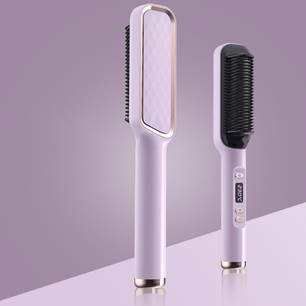 Kayannuo Christmas Gift Clearance Hair Straightening Comb - Titanium Coated, LED Screen, compatible with all hair types
