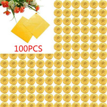 100pcs Square Aluminum Foil Wrappers Colorful Package for Sweets Candy Chocolate Lollipops Gold
