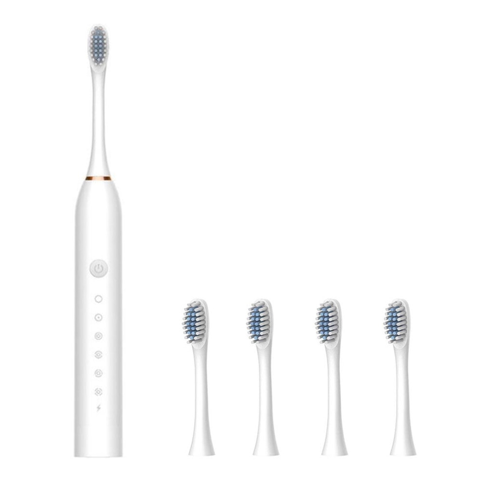 Electric Toothbrush 6 Modes Sonic Toothbrush with 4 Brush Heads IPX7 Waterproof 42000VPM Rechargeable for Daily Tooth Whitening