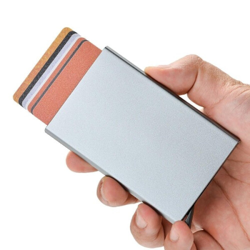 Rfid Pop Up Card Holder. Dark Grey Dark Grey