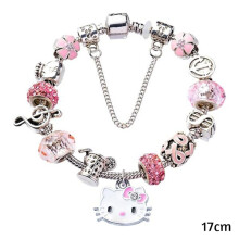 Hello Kitty pendant charm bracelet stylish irregular beads wrist accessories for daily use cat head-Xin Cat Head 17cm