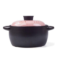 Cast Iron Casserole Dish with Lid, NonStick Round Pot for Slow Cook, Even Heat Distribution