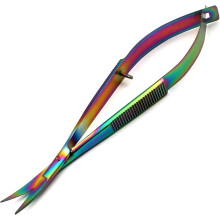 2pcs CURVED COLORED TITANIUM TIPPED EZ (4.5IN) EMBROIDERY SCISSORS