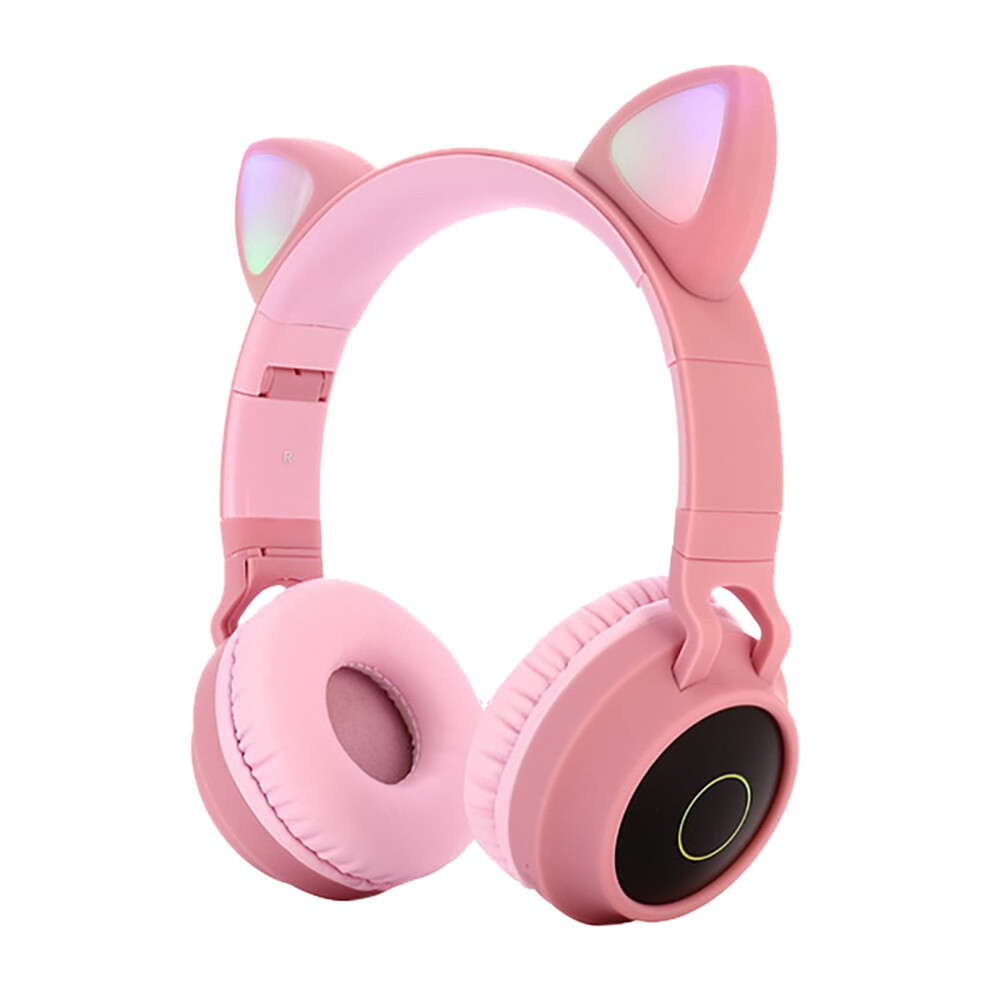 Eqwljwe Cat Ear Headset Wireless On-Ear Stereo Headset Cartoon Bluetooth Gaming Headset Bluetooth Headset Holiday Clearance 9027700416581