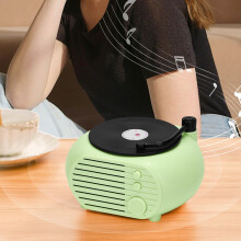 Txmfgh 5W Bluetooth 5.3 Vinyl Record Player Speaker: Mini Portable Design, HIFI Sound Quality, Ideal for Family Gatherings & Outdoor Adventures