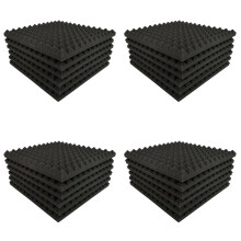 36 Pack Pyramid Shape Soundproof Foam Sound Proof Padding Treatment Panel for Bass Insulation