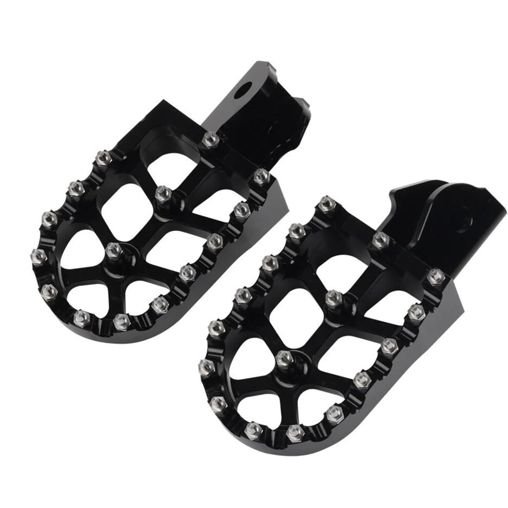 Crf110f Crf80f Foot Pegs Aluminum Wide Footrest Pedals For Honda Enhanced Offroad Grip Black 9455672652759