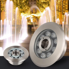 LED Underwater Pool Light RGB Fountain Lamp IP68 Waterproof 12V Stainless Steel Warm White 12W