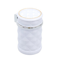 Smokeless Car Ashtray with Lid and Blue LED Light, Fireproof Cup Holder Fit for Vehicles