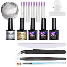 Fiberglass Nail Extension Kit with UV LED Builder Gel, SalonQuality DIY Set with Tools