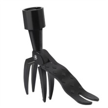 Standing Weed Puller with Long Bamboo Handle, 4Claw Manual Root Weeder for Chemical Gardening