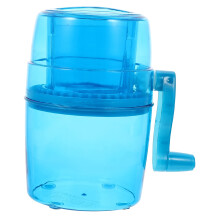 Manual Ice Crusher Hand Crank Ice Shaver for Smoothies and Snow Cones Home Use Blue