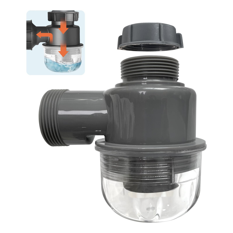 Sink P Trap 1.5 Inch Replacement Transparent Easyclean Anticlogging Drain Trap For Kitchen And Bathroom 9070919712036