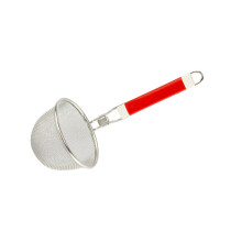 Stainless Steel Pasta Strainer with Long Handle, Deep Basket Mesh Skimmer for Noodles and Dumplings